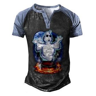 Cute Ghost Halloween Graphic Design Printed Casual Daily Basic V2 Men's Henley Shirt Raglan Sleeve 3D Print T-shirt - Thegiftio UK