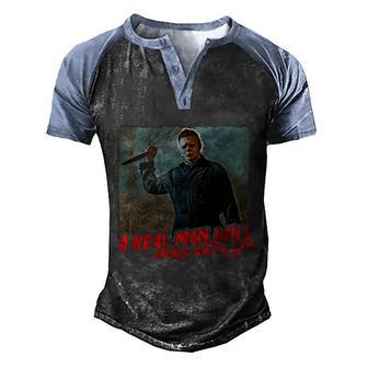 Cute Halloween Funny Halloween Day A Real Man Will Chase After You Halloween Men's Henley Shirt Raglan Sleeve 3D Print T-shirt - Thegiftio UK