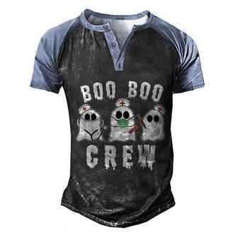 Cute Halloween Funny Halloween Day Boo Boo Crew Funny Nurse Halloween Ghost Co Men's Henley Shirt Raglan Sleeve 3D Print T-shirt - Thegiftio UK