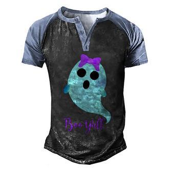 Cute Halloween Funny Halloween Day Boo Yall Graphic Design Printed Casual Daily Basic Men's Henley Shirt Raglan Sleeve 3D Print T-shirt - Thegiftio UK
