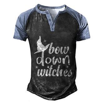 Cute Halloween Funny Halloween Day Bow Down Witches Graphic Design Printed Casual Daily Basic Men's Henley Shirt Raglan Sleeve 3D Print T-shirt - Thegiftio UK