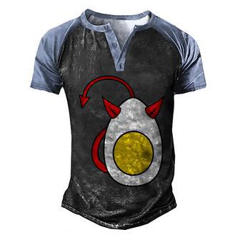 Cute Halloween Funny Halloween Day Deviled Egg Costume Graphic Design Printed Casual Daily Basic Men's Henley Shirt Raglan Sleeve 3D Print T-shirt - Thegiftio UK