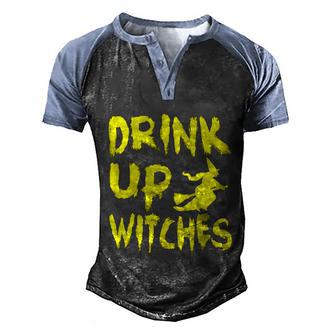 Cute Halloween Funny Halloween Day Drink Up Witches Graphic Design Printed Casual Daily Basic Men's Henley Shirt Raglan Sleeve 3D Print T-shirt - Thegiftio UK