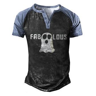 Cute Halloween Funny Halloween Day Faboolous Funny Ghost Halloween Min Men's Henley Shirt Raglan Sleeve 3D Print T-shirt - Thegiftio UK