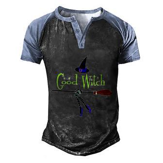 Cute Halloween Funny Halloween Day Good Witch Graphic Design Printed Casual Daily Basic Men's Henley Shirt Raglan Sleeve 3D Print T-shirt - Thegiftio UK