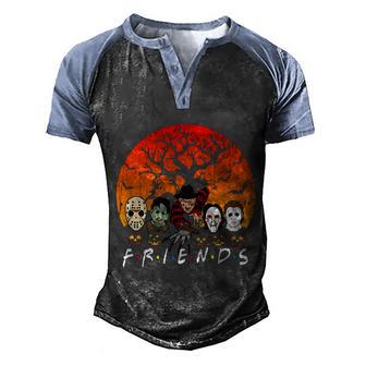 Cute Halloween Funny Halloween Day Halloween Scary Friends Graphic Design Printed Casual Daily Basic Men's Henley Shirt Raglan Sleeve 3D Print T-shirt - Thegiftio UK