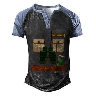 Cute Halloween Funny Halloween Day Halloween Zookeeper Costume Graphic Design Printed Casual Daily Basic Men's Henley Shirt Raglan Sleeve 3D Print T-shirt - Thegiftio UK