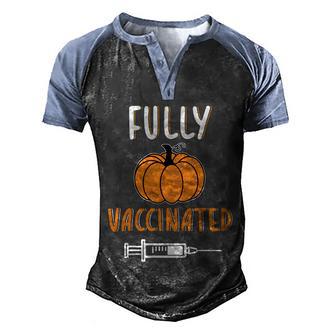 Cute Halloween Funny Halloween Day Halloweentee Fully Vaccinated Graphic Design Printed Casual Daily Basic Men's Henley Shirt Raglan Sleeve 3D Print T-shirt - Thegiftio UK
