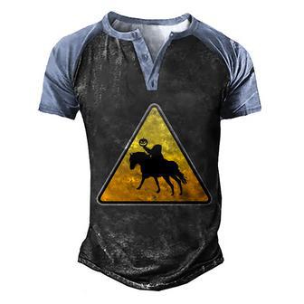 Cute Halloween Funny Halloween Day Headless Horseman Crossing Graphic Design Printed Casual Daily Basic Men's Henley Shirt Raglan Sleeve 3D Print T-shirt - Thegiftio UK