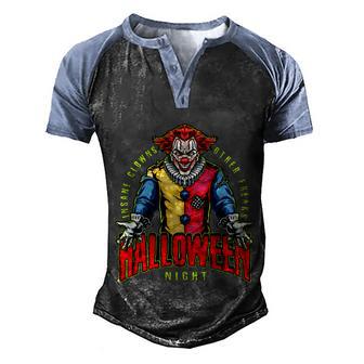 Cute Halloween Funny Halloween Day Insane Clowns Halloween Night Creepy Clown Men's Henley Shirt Raglan Sleeve 3D Print T-shirt - Thegiftio UK