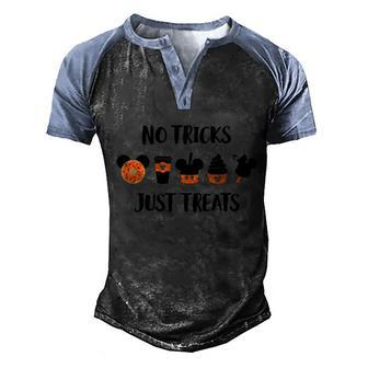 Cute Halloween Funny Halloween Day Just Treats Halloween Spooky Trick Or T Men's Henley Shirt Raglan Sleeve 3D Print T-shirt - Thegiftio UK