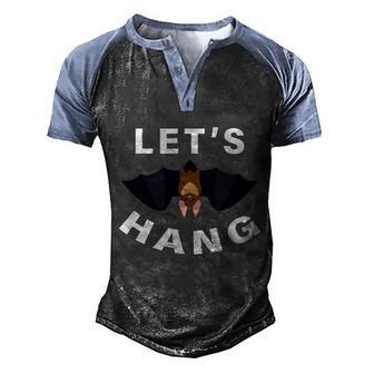 Cute Halloween Funny Halloween Day Lets Hang Bat Graphic Design Printed Casual Daily Basic Men's Henley Shirt Raglan Sleeve 3D Print T-shirt - Thegiftio UK