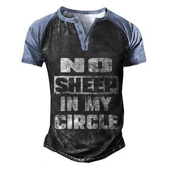 Cute Halloween Funny Halloween Day No Sheep In My Circle Funny Saying Hallowee Men's Henley Shirt Raglan Sleeve 3D Print T-shirt - Thegiftio UK