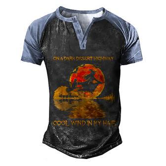 Cute Halloween Funny Halloween Day On A Dark Desert Highway Cool Wind In My Ha V3 Men's Henley Shirt Raglan Sleeve 3D Print T-shirt - Thegiftio UK