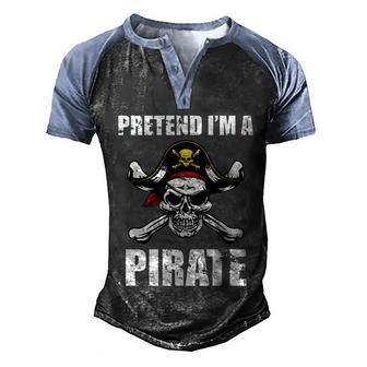 Cute Halloween Funny Halloween Day Pretend Im A Pirate Graphic Design Printed Casual Daily Basic Men's Henley Shirt Raglan Sleeve 3D Print T-shirt - Thegiftio UK