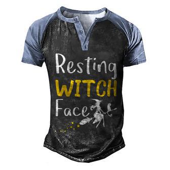 Cute Halloween Funny Halloween Day Resting Witch Face Graphic Design Printed Casual Daily Basic Men's Henley Shirt Raglan Sleeve 3D Print T-shirt - Thegiftio UK