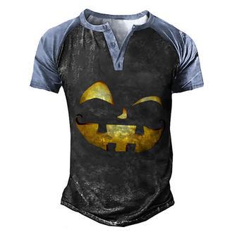 Cute Halloween Funny Halloween Day Silly Cool Jack O Lantern Face Graphic Design Printed Casual Daily Basic Men's Henley Shirt Raglan Sleeve 3D Print T-shirt - Thegiftio UK