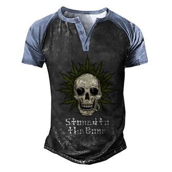Cute Halloween Funny Halloween Day Stoned To The Bone Graphic Design Printed Casual Daily Basic Men's Henley Shirt Raglan Sleeve 3D Print T-shirt - Thegiftio UK