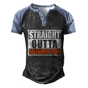 Cute Halloween Funny Halloween Day Straight Outta Halloween Town Graphic Design Printed Casual Daily Basic Men's Henley Shirt Raglan Sleeve 3D Print T-shirt - Thegiftio UK