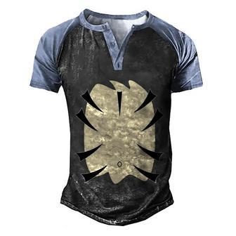 Cute Halloween Funny Halloween Day Tiger Belly Costume Graphic Design Printed Casual Daily Basic Men's Henley Shirt Raglan Sleeve 3D Print T-shirt - Thegiftio UK