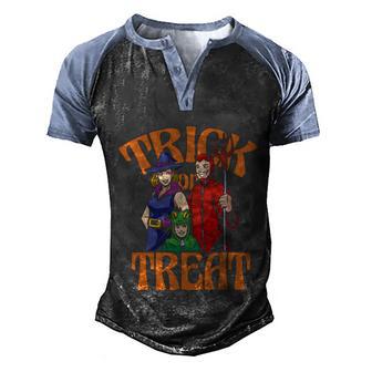 Cute Halloween Funny Halloween Day Trick Or Treat Family Graphic Design Printed Casual Daily Basic Men's Henley Shirt Raglan Sleeve 3D Print T-shirt - Thegiftio UK