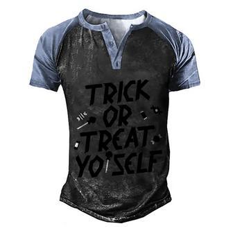 Cute Halloween Funny Halloween Day Trick Or Treat Yo Self Graphic Design Printed Casual Daily Basic Men's Henley Shirt Raglan Sleeve 3D Print T-shirt - Thegiftio UK