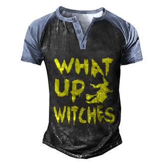 Cute Halloween Funny Halloween Day What Up Witches Graphic Design Printed Casual Daily Basic Men's Henley Shirt Raglan Sleeve 3D Print T-shirt - Thegiftio UK
