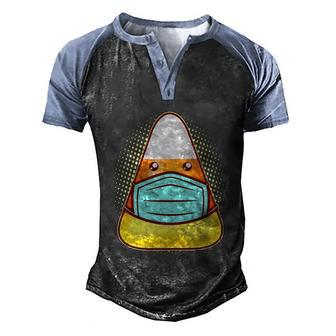 Cute Halloween Quarantine Candy Corn Graphic Design Printed Casual Daily Basic Men's Henley Shirt Raglan Sleeve 3D Print T-shirt - Thegiftio UK