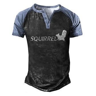Cute Squirrel Graphic Design Printed Casual Daily Basic Men's Henley Shirt Raglan Sleeve 3D Print T-shirt - Thegiftio UK