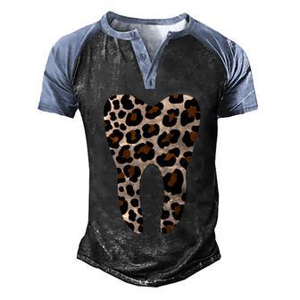 Cute Tooth Dentist Dental Assistant Hygienist Dentistry Gift Cool Gift Men's Henley Shirt Raglan Sleeve 3D Print T-shirt - Thegiftio UK