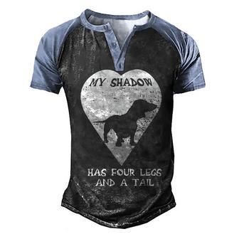 Dachshund Shadow Men's Henley Shirt Raglan Sleeve 3D Print T-shirt - Thegiftio UK