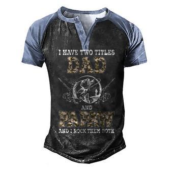 Dad And Papaw Titles Camouflage Fishing Men's Henley Shirt Raglan Sleeve 3D Print T-shirt - Thegiftio UK