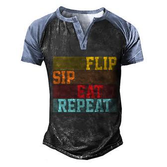 Dad Barbecue Grilling Fathers Day Beer Cookout Eating Funny Gift Graphic Design Printed Casual Daily Basic Men's Henley Shirt Raglan Sleeve 3D Print T-shirt - Thegiftio UK