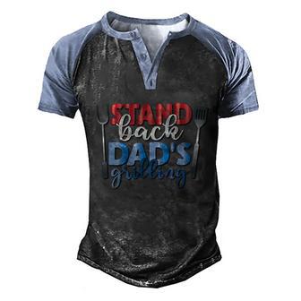 Dad Bbq Grilling Barbecuing Barbecue Grill Fathers Day Gift Graphic Design Printed Casual Daily Basic Men's Henley Shirt Raglan Sleeve 3D Print T-shirt - Thegiftio UK