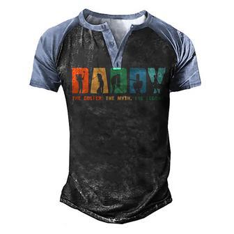 Daddy The Golfer The Myth The Legend Men's Henley Shirt Raglan Sleeve 3D Print T-shirt - Thegiftio UK
