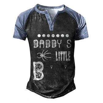 Daddys Little Boo Funny Halloween Quote Graphic Design Printed Casual Daily Basic Men's Henley Shirt Raglan Sleeve 3D Print T-shirt - Thegiftio UK