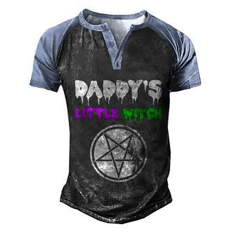 Daddys Little Witch Halloween Sexy Kinky Graphic Design Printed Casual Daily Basic Men's Henley Shirt Raglan Sleeve 3D Print T-shirt - Thegiftio UK