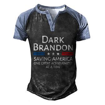 Dark Brandon Saving America Political V2 Men's Henley Shirt Raglan Sleeve 3D Print T-shirt - Thegiftio UK