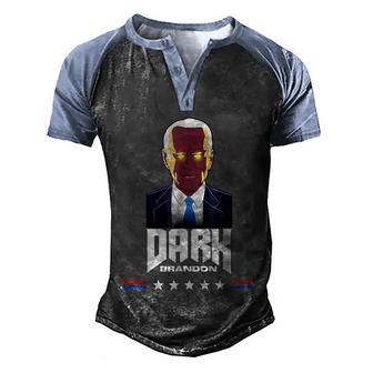 Dark Brandon V3 Men's Henley Shirt Raglan Sleeve 3D Print T-shirt - Thegiftio UK
