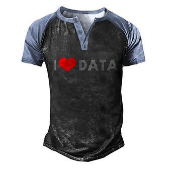 Data Science Computer Big Student Graphic Design Printed Casual Daily Basic Men's Henley Shirt Raglan Sleeve 3D Print T-shirt - Thegiftio UK