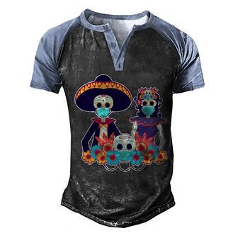 Day Of The Dead Dia De Los Muertos Quarantine Graphic Design Printed Casual Daily Basic Men's Henley Shirt Raglan Sleeve 3D Print T-shirt - Thegiftio UK