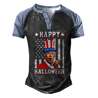 Dazed Joe Biden Confused Happy Halloween 4Th Of July Graphic Design Printed Casual Daily Basic Men's Henley Shirt Raglan Sleeve 3D Print T-shirt - Thegiftio UK