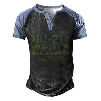 Dd214 Us Army Alumni Vintage Army Veteran Retired Military Graphic Design Printed Casual Daily Basic Men's Henley Shirt Raglan Sleeve 3D Print T-shirt - Thegiftio UK