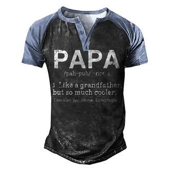 Definition Of Papa Men's Henley Shirt Raglan Sleeve 3D Print T-shirt - Thegiftio UK