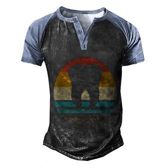 Dental Assistant Hygienist Retro Tooth Gift Graphic Design Printed Casual Daily Basic Men's Henley Shirt Raglan Sleeve 3D Print T-shirt - Thegiftio UK