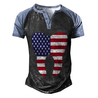 Dental Tooth For Hygienist Dentist Assistant Gift Graphic Design Printed Casual Daily Basic Men's Henley Shirt Raglan Sleeve 3D Print T-shirt - Thegiftio UK
