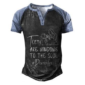 Dentist Dental Assistant Hygienist Cute Gift Graphic Design Printed Casual Daily Basic V5 Men's Henley Shirt Raglan Sleeve 3D Print T-shirt - Thegiftio UK