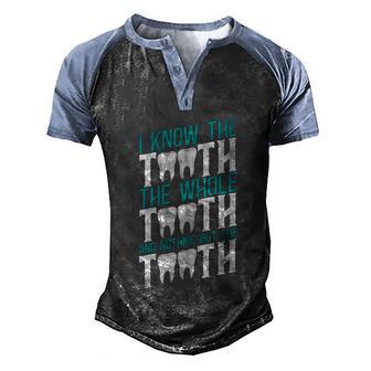 Dentist Dental Assistant Hygienist Gift Graphic Design Printed Casual Daily Basic V4 Men's Henley Shirt Raglan Sleeve 3D Print T-shirt - Thegiftio UK