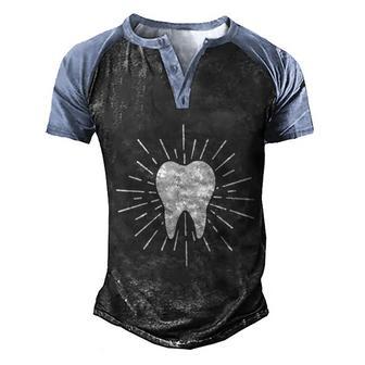 Dentist Tooth Dental Student Dental Assistant Hygienist Funny Gift Graphic Design Printed Casual Daily Basic Men's Henley Shirt Raglan Sleeve 3D Print T-shirt - Thegiftio UK