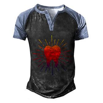 Dentist Tooth Dental Student Dental Assistant Hygienist Gift Graphic Design Printed Casual Daily Basic Men's Henley Shirt Raglan Sleeve 3D Print T-shirt - Thegiftio UK